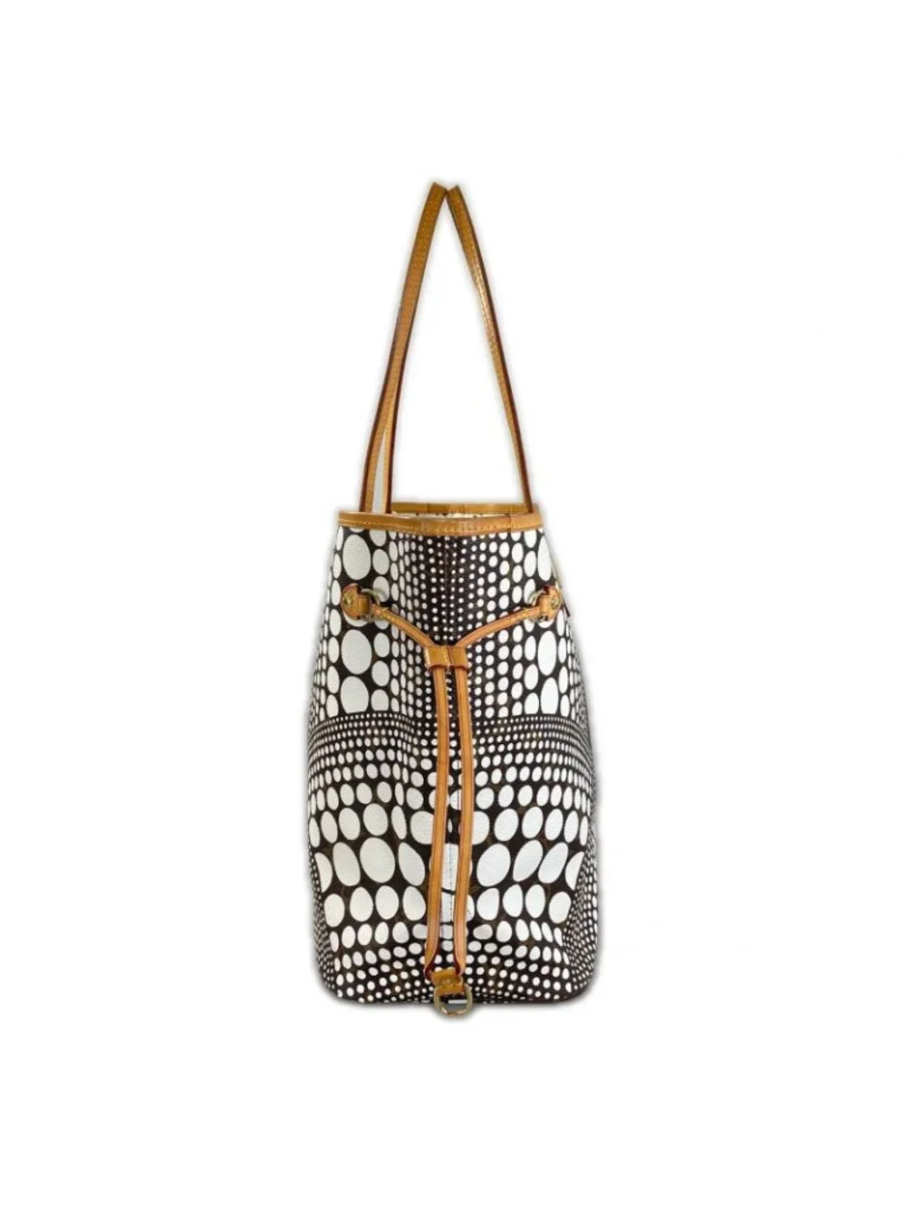 Louis Vuitton Neverfull MM Tote Bag Damier Azur Canvas White Yayoi Kusama